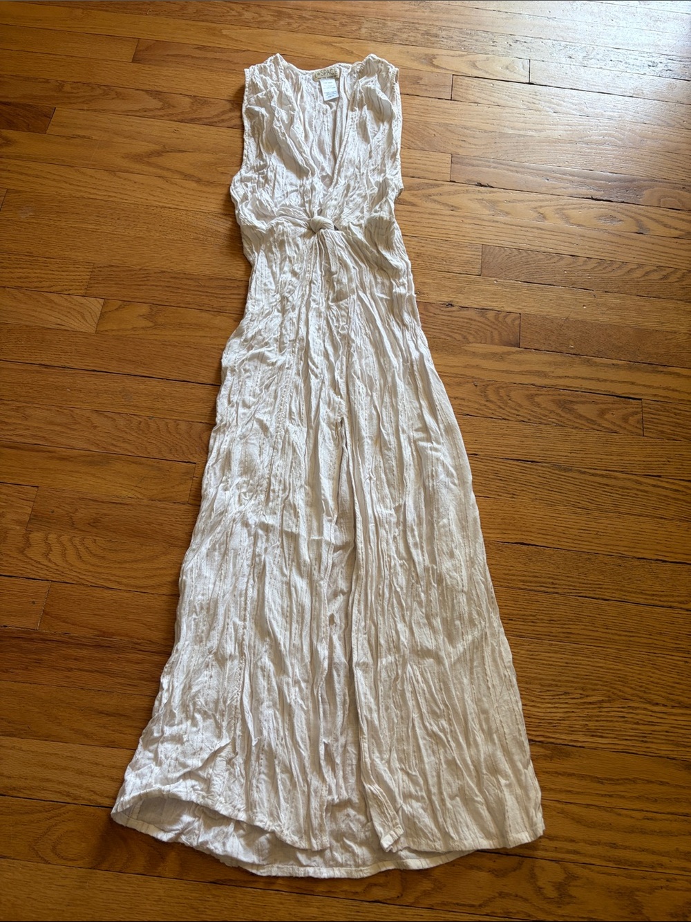 l*space Cream Down the Line Cover Up Dress. Size XS